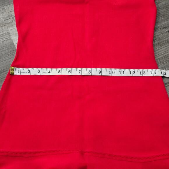 Just Fab Bandage Red Tank Top Fit And Flare Mini Holiday Party Women's Dress - Picture 10 of 12